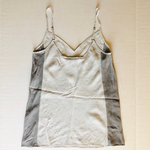 NWT J. Crew GREY Silk Racerback Tank w/ Adjustable Straps in Colorblock - Picture 5 of 7
